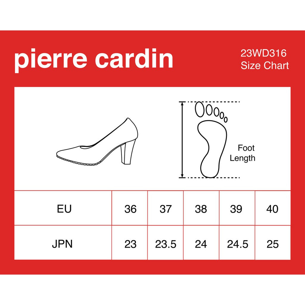 Pierre Cardin รองเท้าผู้หญิง รองเท้าส้นสูง Pump นุ่มสบาย ผลิตจากหนังแท้ สีบรอนซ์ทอง รุ่น 23WD316