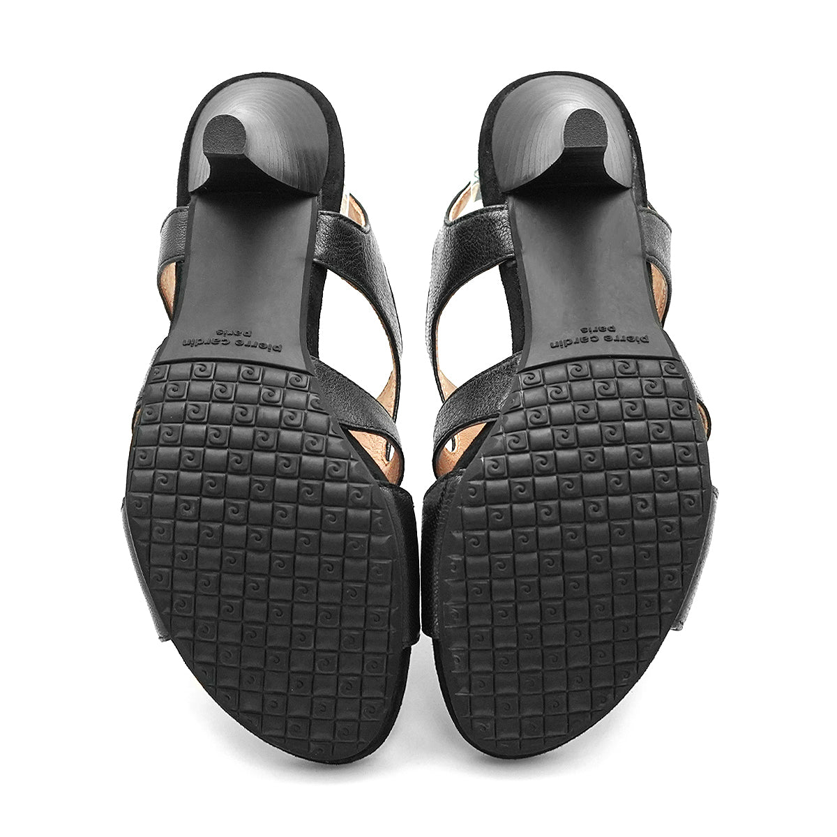 Pierre Cardin รองเท้าผู้หญิง รองเท้าส้นสูง นุ่มสบาย ผลิตจากหนังแท้ สีบรอนซ์ทอง รุ่น 21SS256