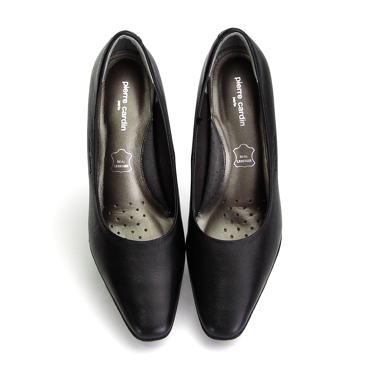 Pierre Cardin รองเท้าผู้หญิง รองเท้าส้นสูง รองเท้าส้นสูงทรง Pump นุ่มสบาย ผลิตจากหนังแท้ สีบรอนซ์ทอง ไซส์ 23WD314