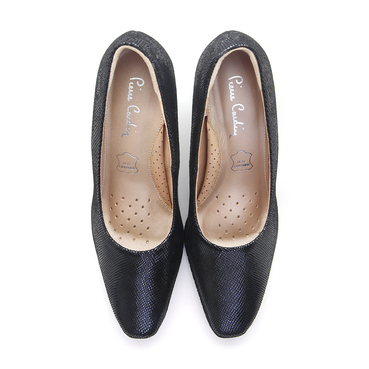 Pierre Cardin รองเท้าผู้หญิง รองเท้าส้นสูง รองเท้าส้นสูงทรง Pump นุ่มสบาย ผลิตจากหนังแท้ สีบรอนซ์ทอง ไซส์ | High-heels Shoes - 23WD315