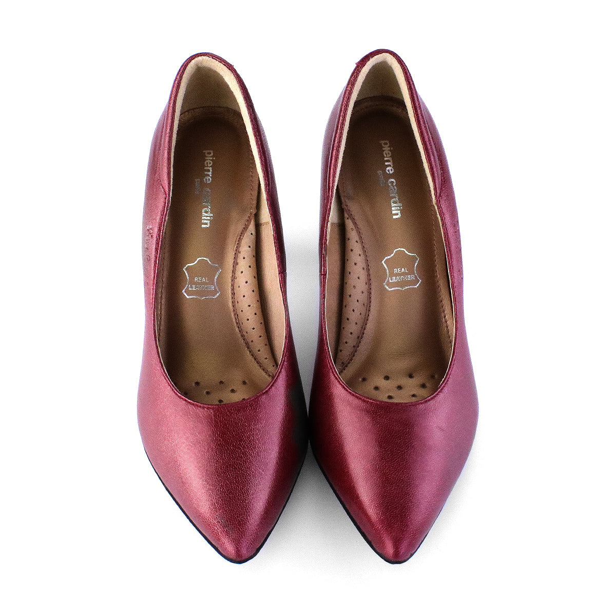 รองเท้าส้นสูงผู้หญิง Pierre Cardin รองเท้าคัทชูหนังแท้ ดีไซน์เรียบหรู เสริมบุคลิก รุ่น 26WD415