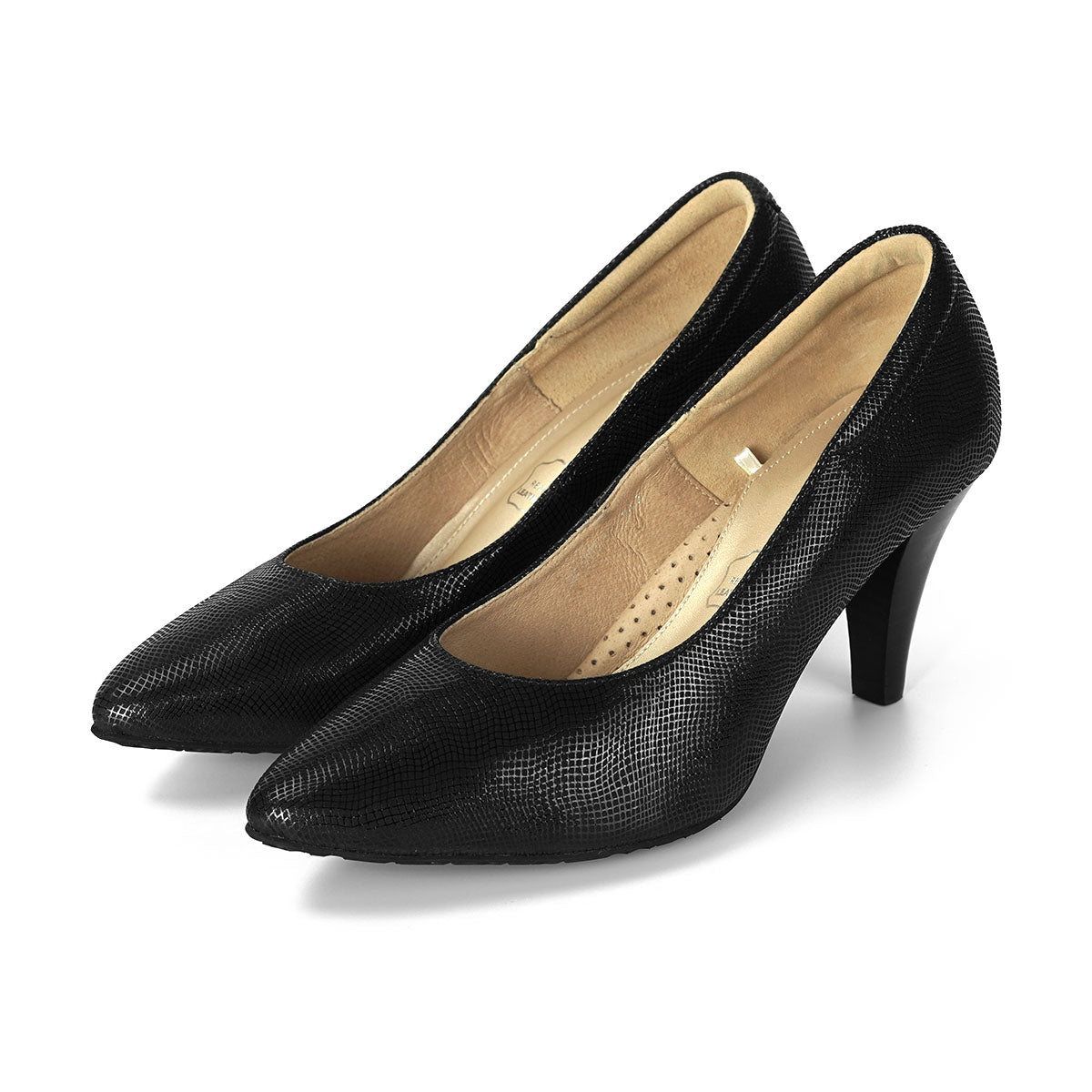 รองเท้าส้นสูงผู้หญิง Pierre Cardin รองเท้าคัทชูหนังแท้ ดีไซน์เรียบหรู เสริมบุคลิก รุ่น 26WD801