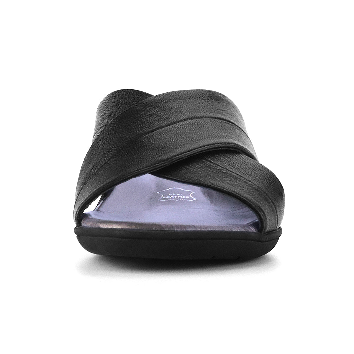 รองเท้าแตะผู้หญิง Pierre Cardin รองเท้าหนังแท้ ดีไซน์สายคาดไขว้ สวมใส่สบาย รุ่น 27SS437