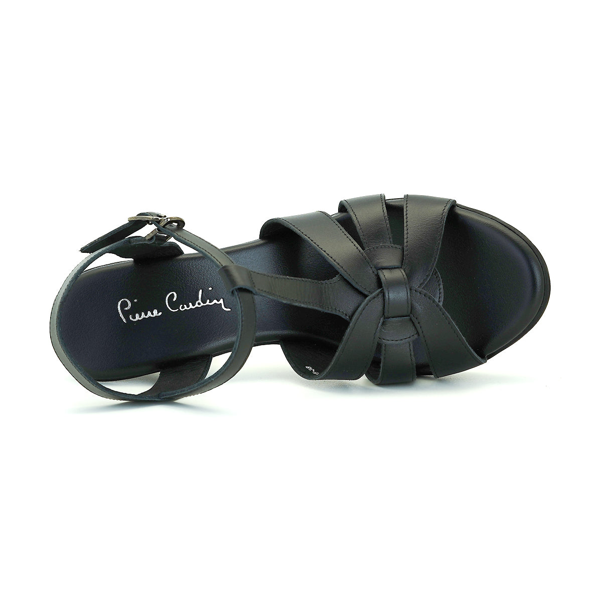 Pierre Cardin รองเท้าผู้หญิง รองเท้าส้นสูง รองเท้าส้นสูงแบบเปิดส้น นุ่มสบาย ผลิตจากหนังแท้ สีเมทัลลิคบรอนซ์ รุ่น 31PS805