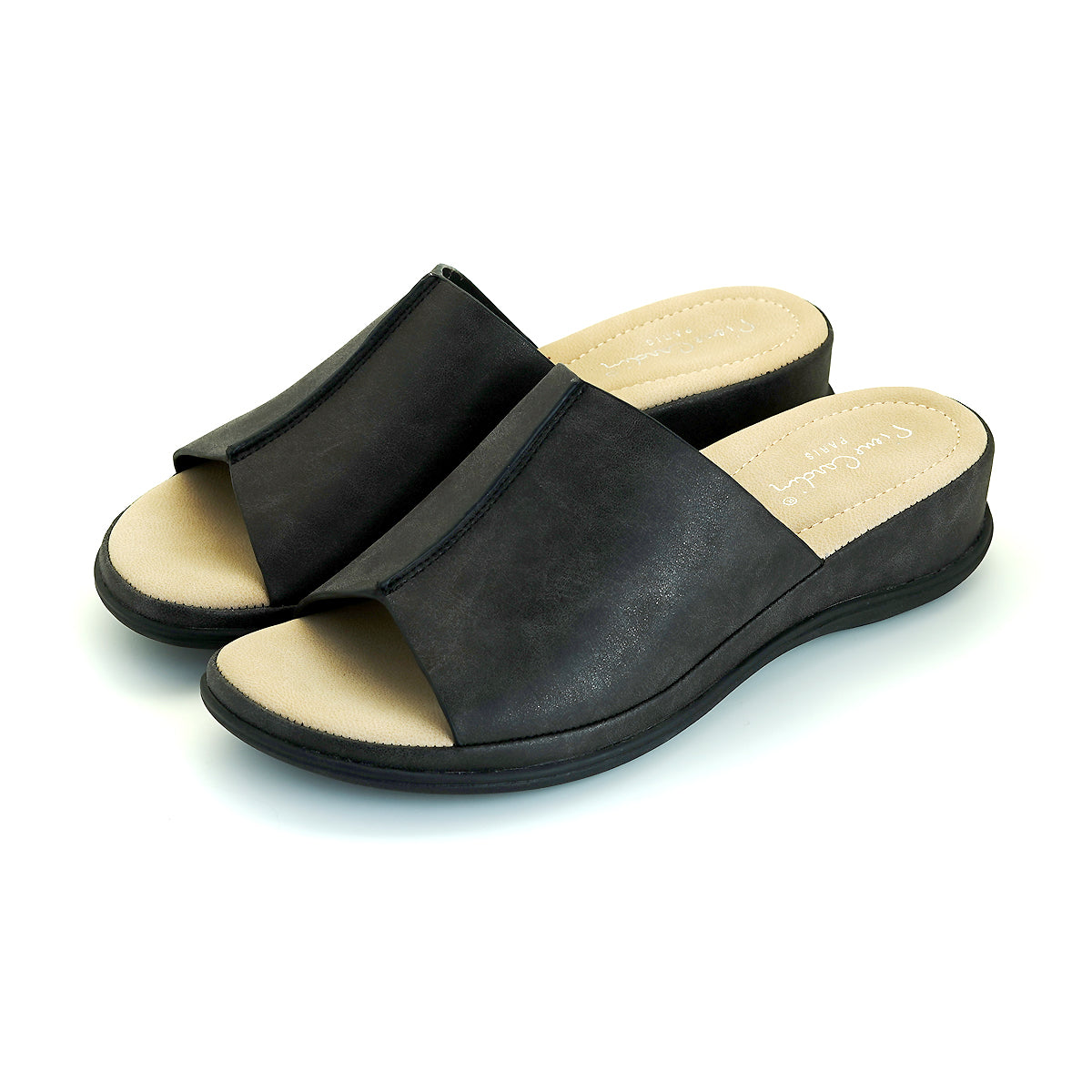 Pierre Cardin รองเท้าผู้หญิง รองเท้าแตะ รองเท้าแตะเพื่อสุขภาพ นุ่มสบาย ผลิตจากหนังแท้ สีฟ้า รุ่น 53BS150