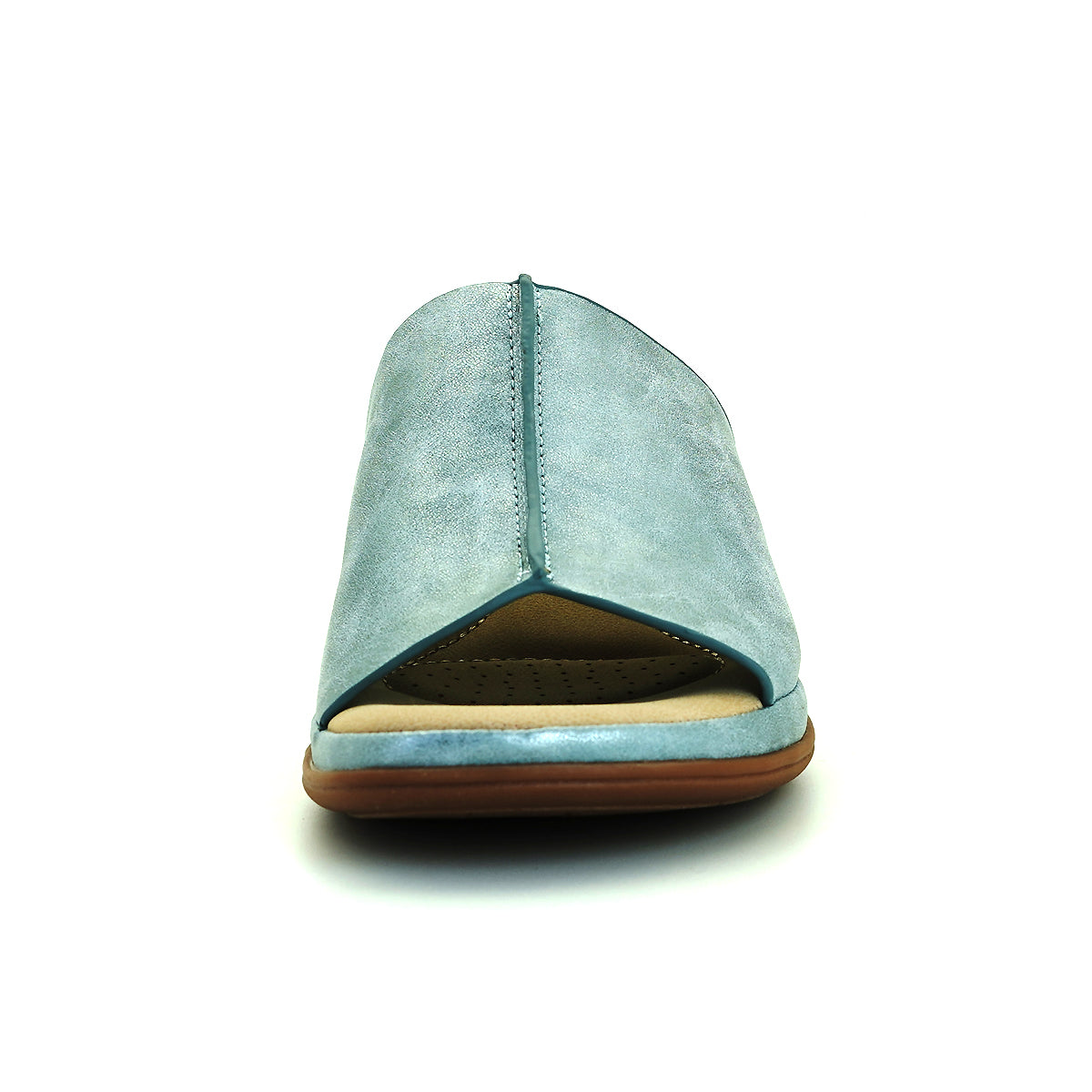 Pierre Cardin รองเท้าผู้หญิง รองเท้าแตะ รองเท้าแตะเพื่อสุขภาพ นุ่มสบาย ผลิตจากหนังแท้ สีฟ้า รุ่น 53BS150