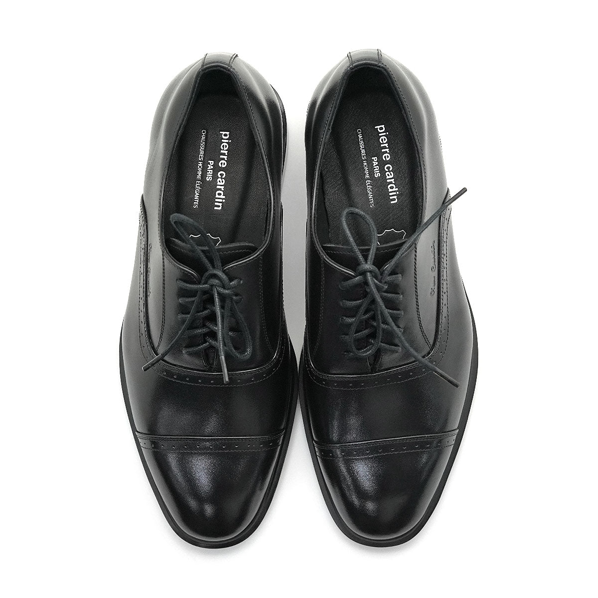 Pierre Cardin Cap-toe Oxford Leather Shoes - 80TD122