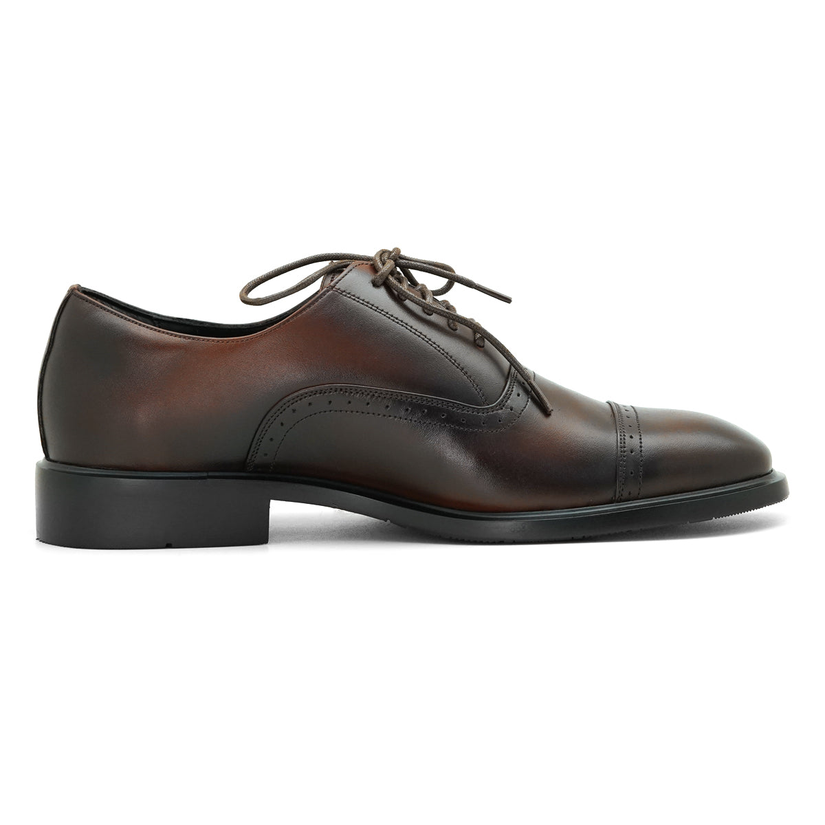 Pierre Cardin Cap-toe Oxford Leather Shoes - 80TD122