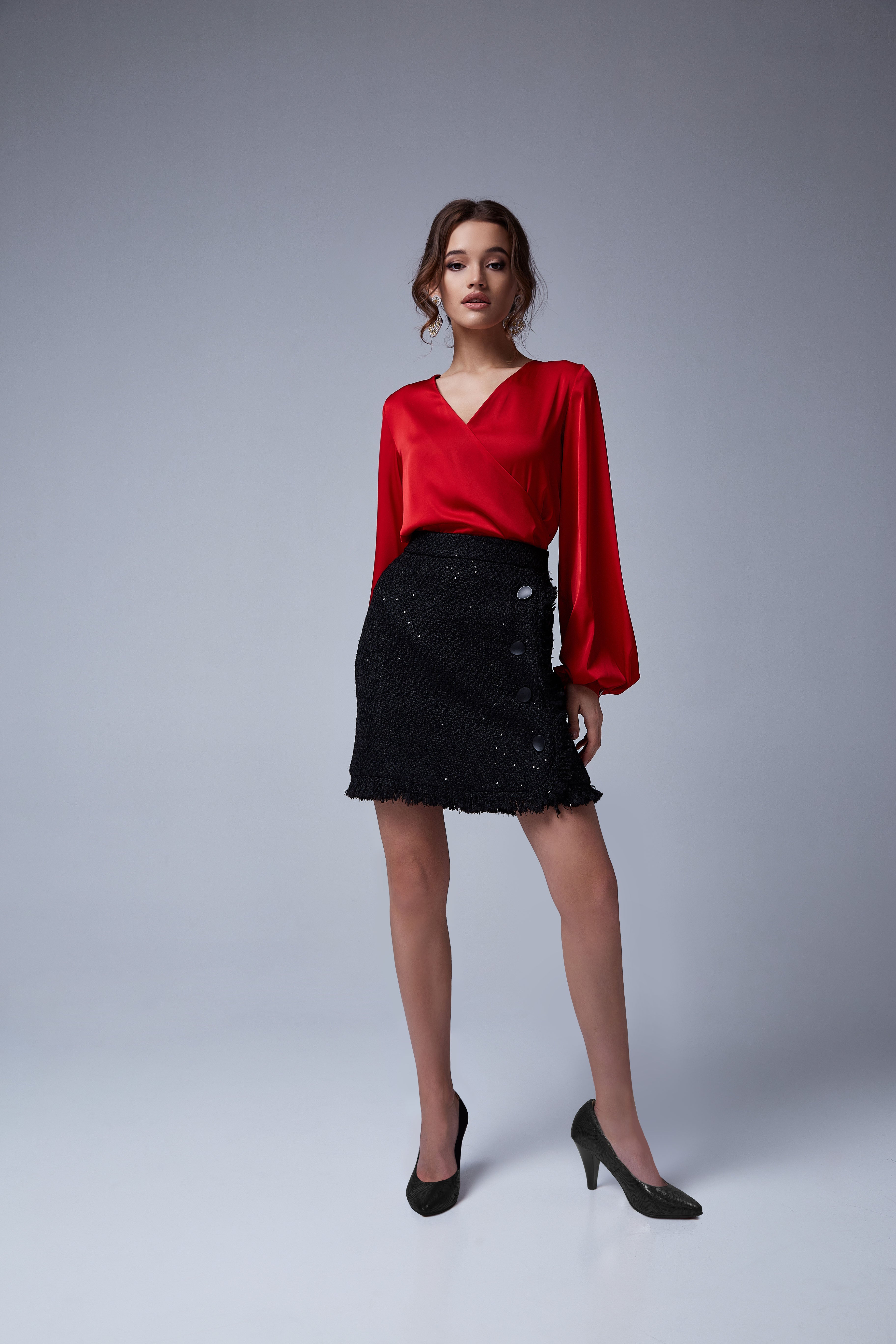 Pierre Cardin รองเท้าผู้หญิง รองเท้าส้นสูง รองเท้าส้นสูงทรง Pump นุ่มสบาย ผลิตจากหนังแท้ สีบรอนซ์ทอง ไซส์ | High-heels Shoes - 23WD315