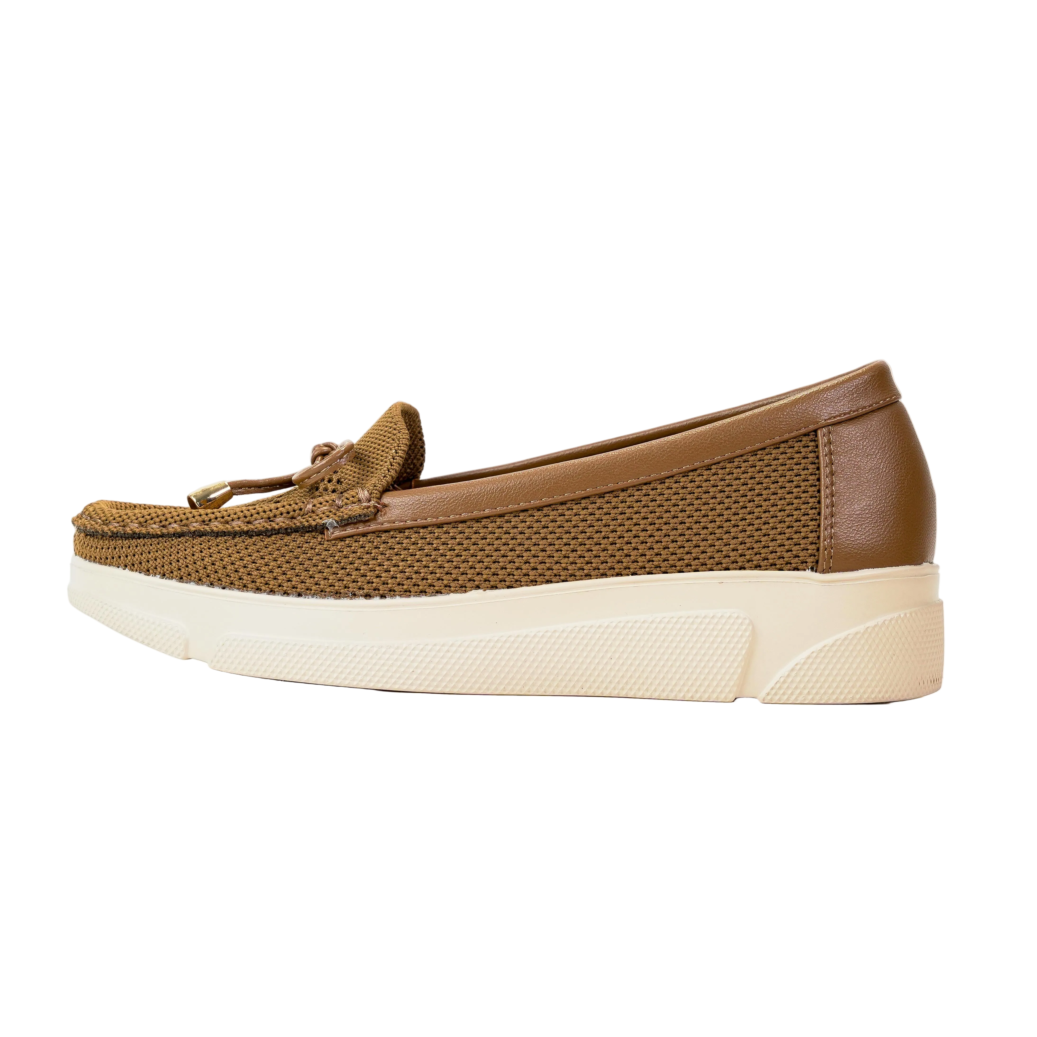 รองเท้า Loafer ผู้หญิง Pierre Cardin ผ้า Knit ผสมหนังสังเคราะห์ น้ำหนักเบา ระบายอากาศดี ใส่สบาย สไตล์โมเดิร์น – Women Shoes 55VD181