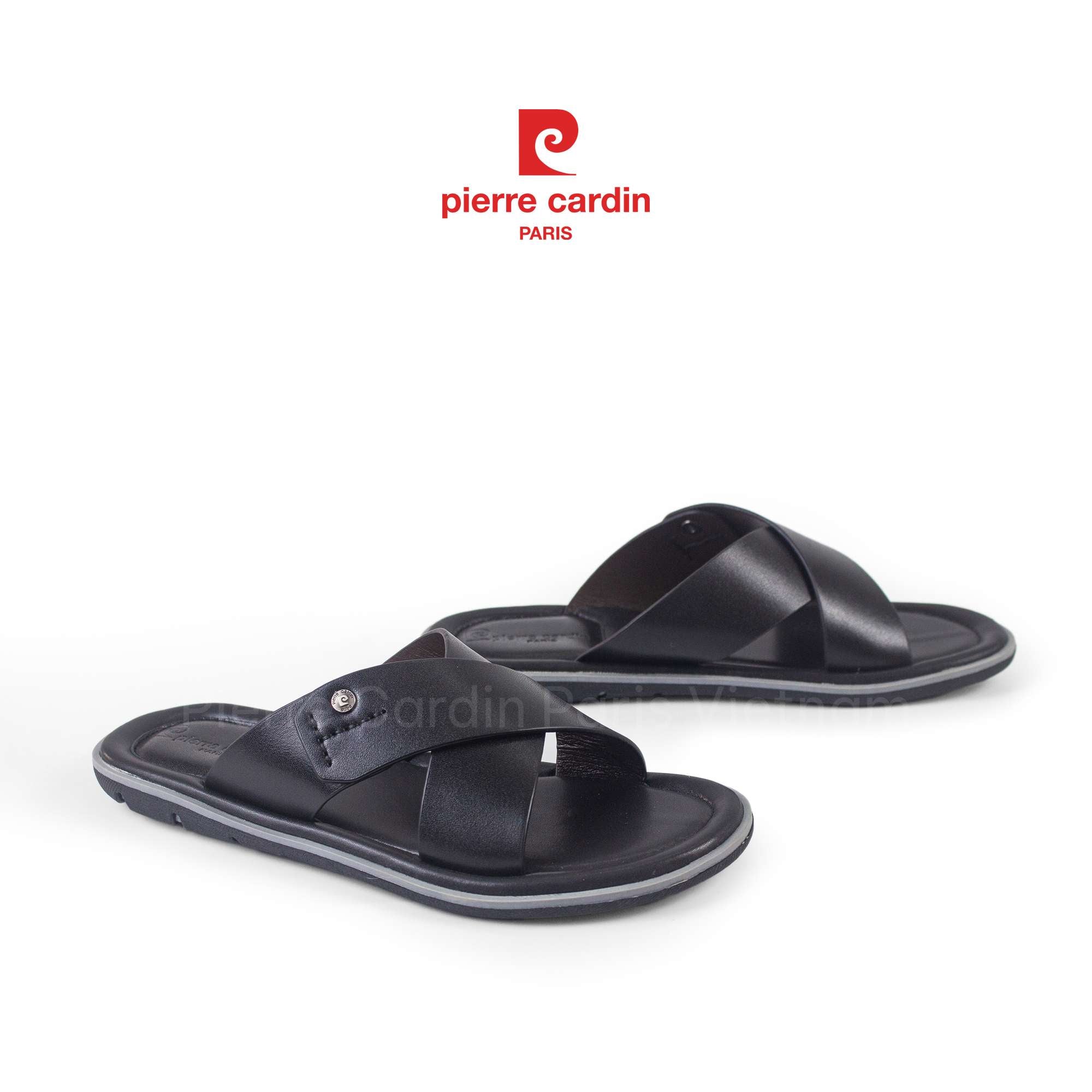 รองเท้าแตะหนังแท้แบรนด์เนม Pierre Cardin - PCMFWLH 158