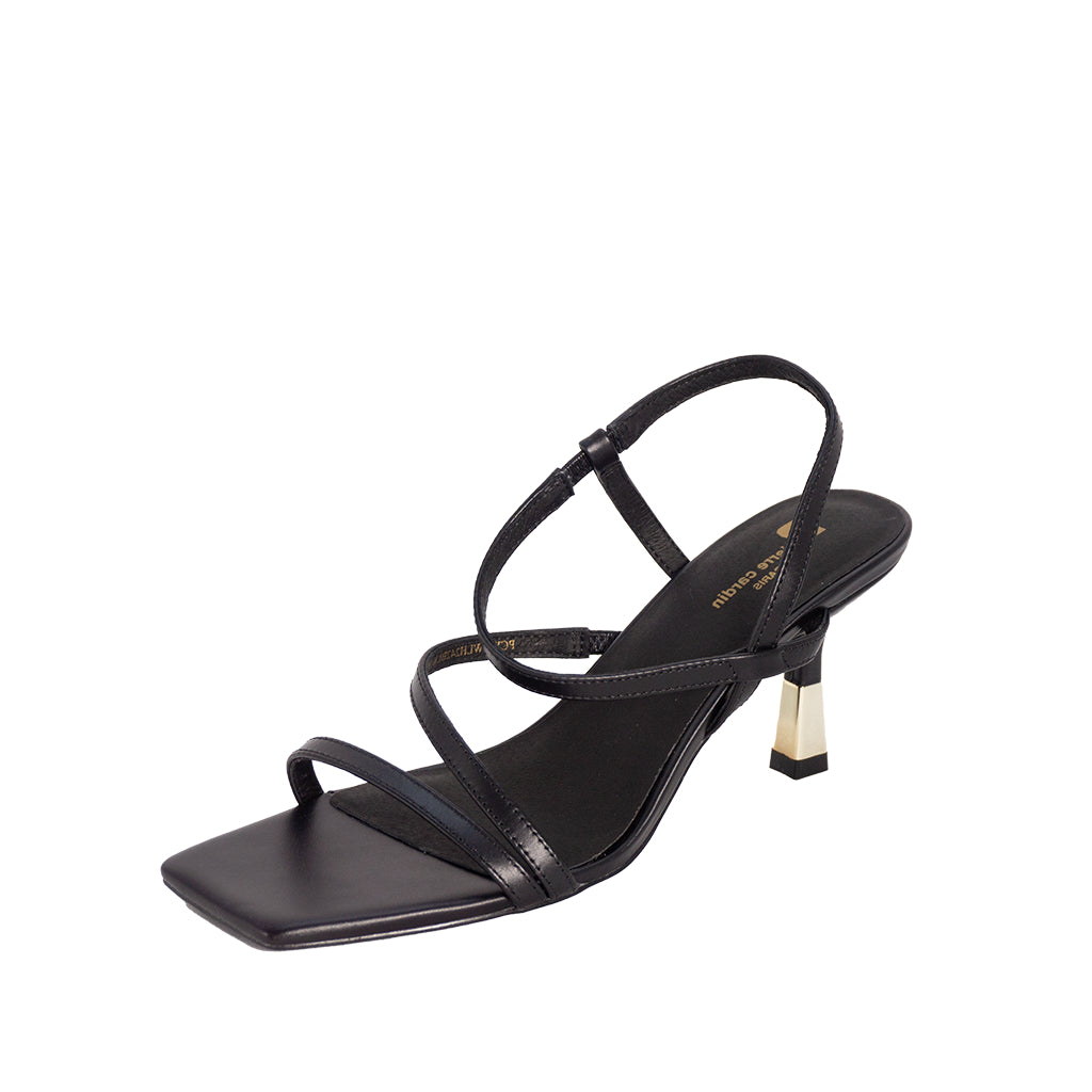 รองเท้าส้นสูงผู้หญิง 7 ซม. Pierre Cardin ประดับเชือกหนังแท้คุณภาพสูง พื้นโลหะหรูหรา - 242