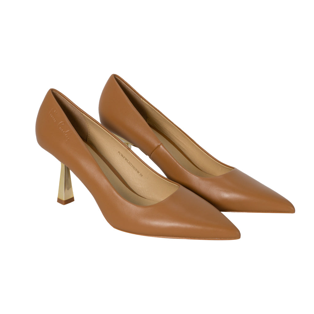 รองเท้าส้นสูงผู้หญิง Pierre Cardin หนังวัวแท้ ส้นสูง 6 ซม. พื้นกันลื่น - 239