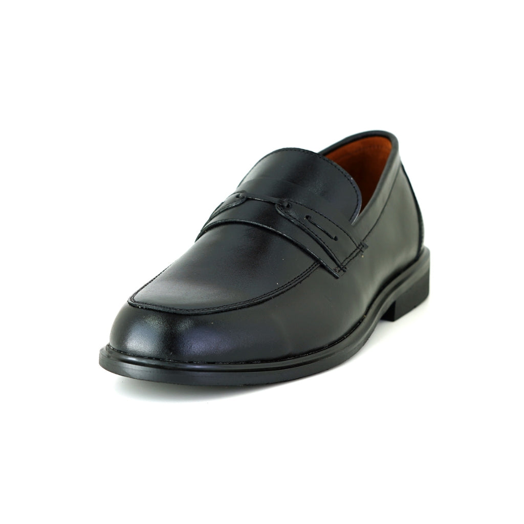 Pierre Cardin รองเท้าผู้ชาย รองเท้าโลฟเฟอร์ รองเท้าแบบสวม, นุ่มสบาย ผลิตจากหนังแท้ สีดำ รุ่น 84JC171