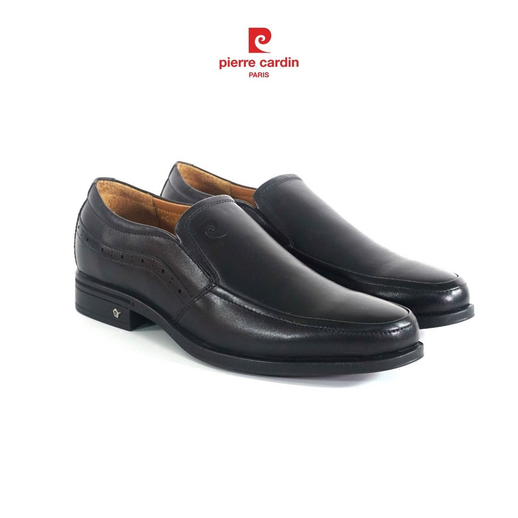 รองเท้าหนังผู้ชาย Pierre Cardin แบบ Loafer หนังวัวนัปป้าพรีเมียม พื้นหนังทำมือ ลายเจาะรู รุ่น 354