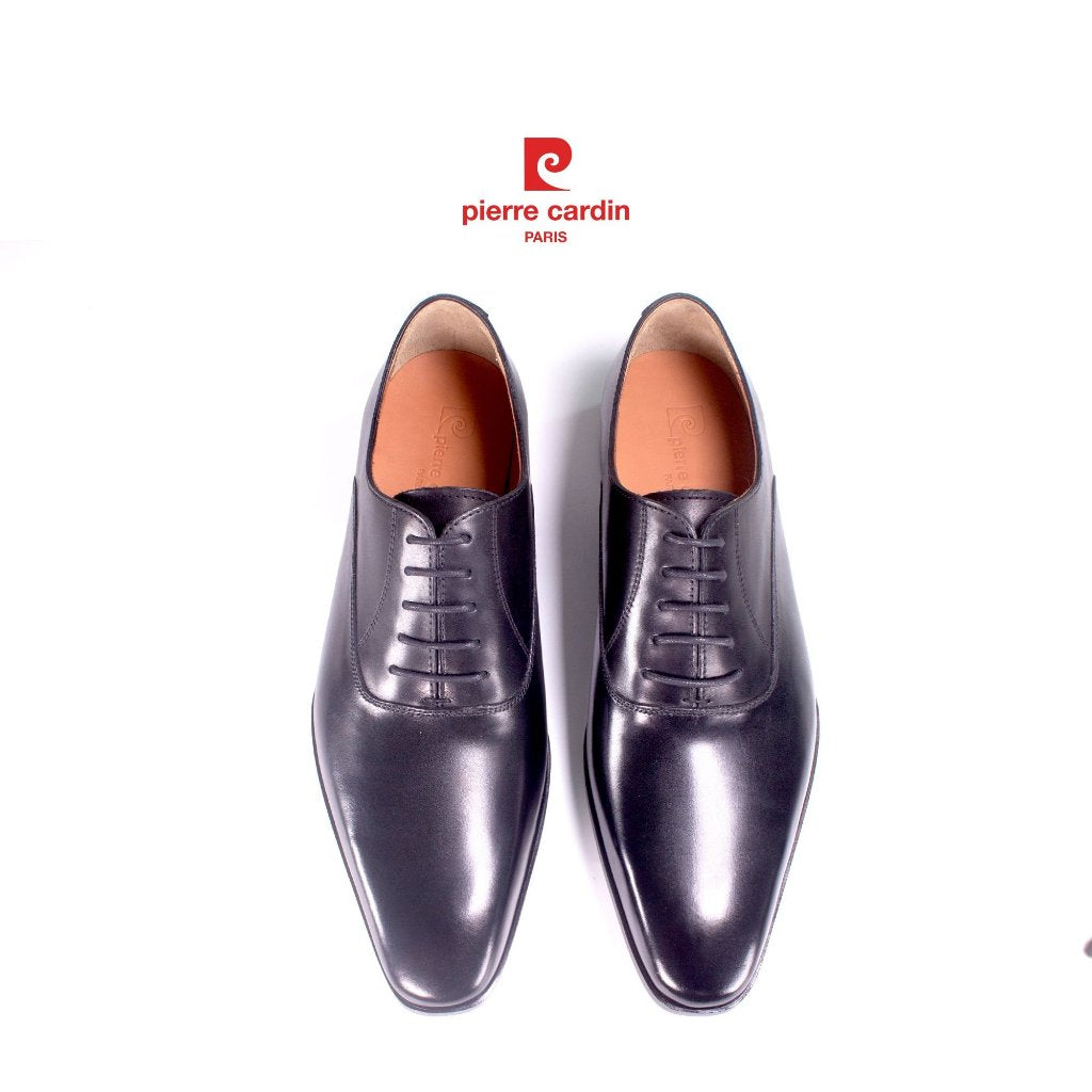 รองเท้าหนังผู้ชาย Pierre Cardin สไตล์ออกซ์ฟอร์ด หนังวัวแท้ พื้นหนังเย็บมือพรีเมียม ดีไซน์หรูหรา รุ่น 360