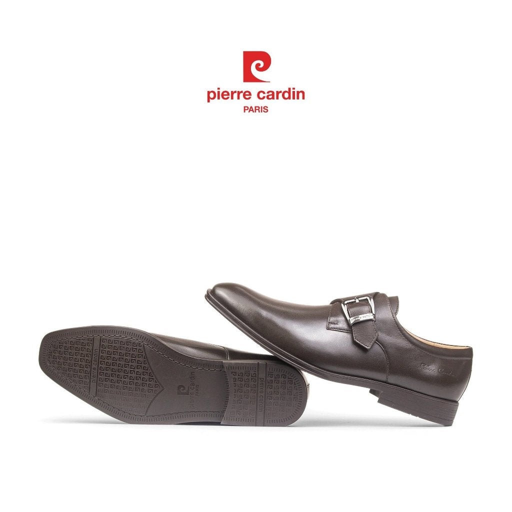 รองเท้าหนังผู้ชาย Pierre Cardin ฝรั่งเศส ของแท้ หนังวัวแท้ ดีไซน์ตัวล็อกแฟชั่น พื้นยางหล่อพรีเมียม รุ่น 778