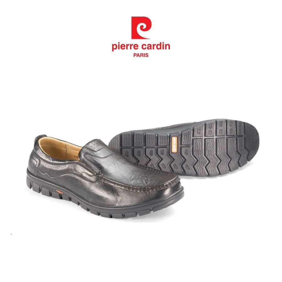 รองเท้าสลิปออนผู้ชาย Pierre Cardin หนังวัวแท้พรีเมียม ดีไซน์ทันสมัย สวมใส่สบาย มีหลายสีให้เลือก รุ่น 714
