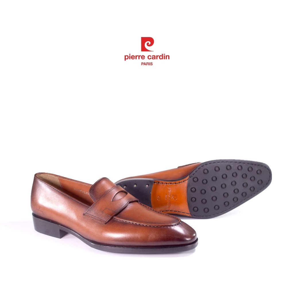 รองเท้าหนังผู้ชาย Pierre Cardin แบบโลฟเฟอร์ หนังวัวแท้ พื้นหนังพรีเมียมกันลื่น รุ่น 361