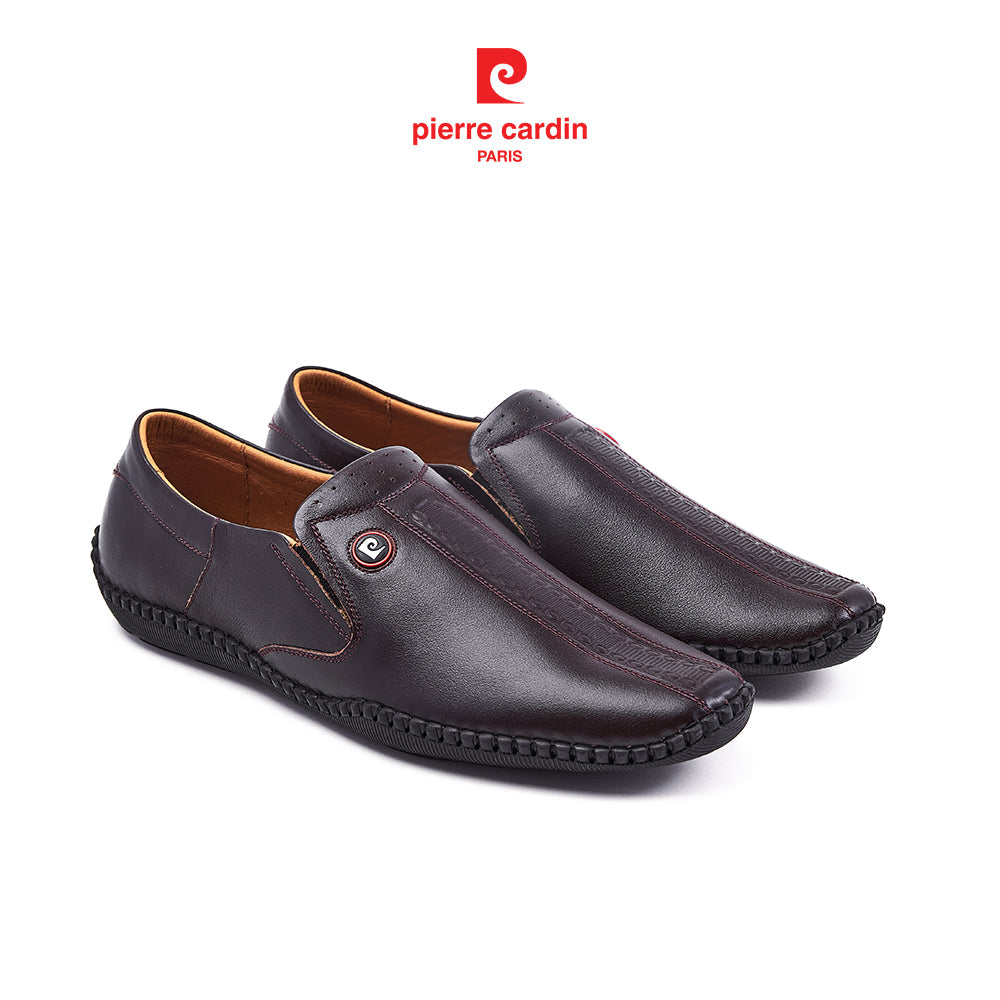 รองเท้าลองเท้าผู้ชาย Pierre Cardin หนังวัวแท้ พื้นยางร่องกันลื่น 795