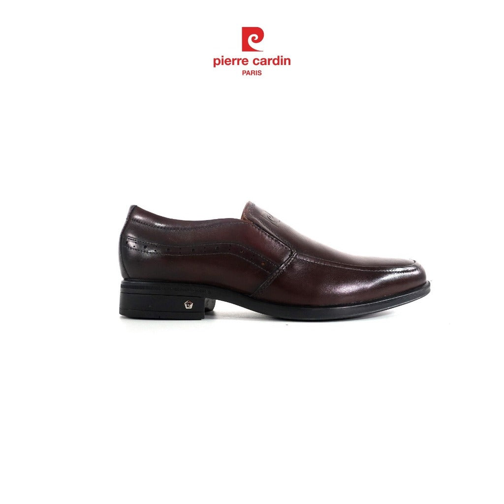 รองเท้าหนังผู้ชาย Pierre Cardin แบบ Loafer หนังวัวนัปป้าพรีเมียม พื้นหนังทำมือ ลายเจาะรู รุ่น 354