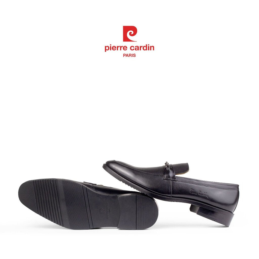 รองเท้าหนัง Loafer ผู้ชาย Pierre Cardin ฝรั่งเศส หนังวัวแท้ พื้นยางกันลื่น ดีไซน์ตัวล็อกโลหะ รุ่น 780