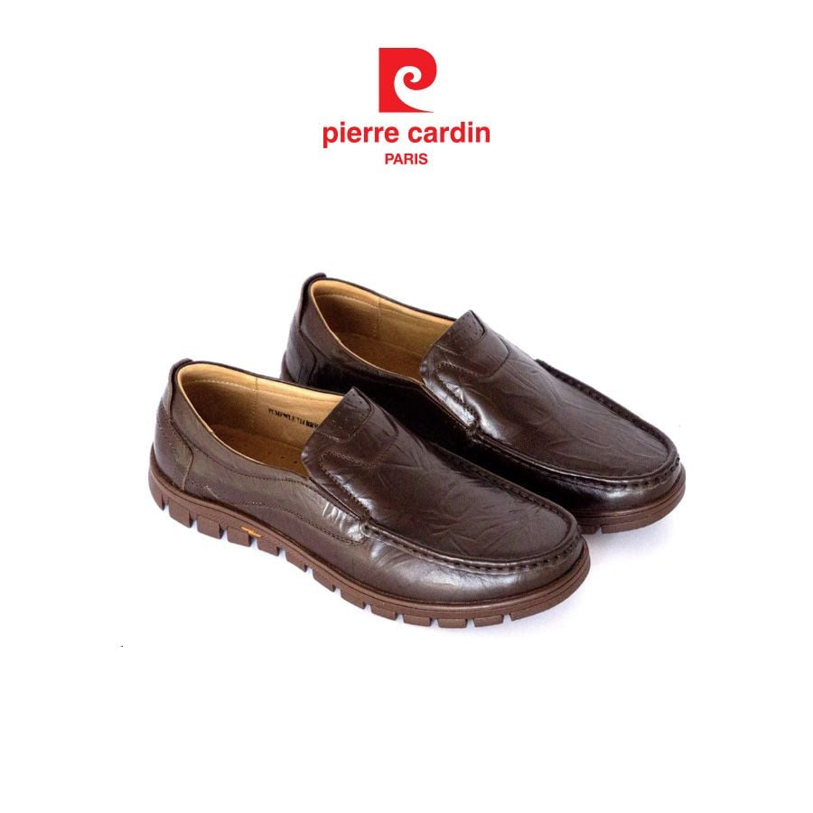 รองเท้าสlip ในผู้ชาย Pierre Cardin หนังวัวแท้พรีเมียม ดีไซน์ทันสมัย สบายผิว รุ่น 714
