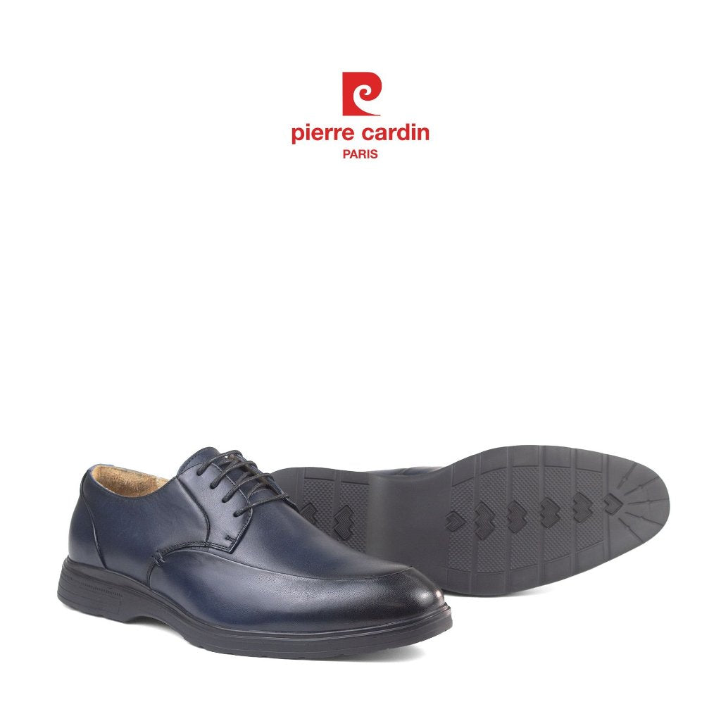 รองเท้าหนังผูกเชือกผู้ชาย Pierre Cardin หนังวัวแท้ พื้นยางกันลื่น สูง 3 ซม. รุ่น 788