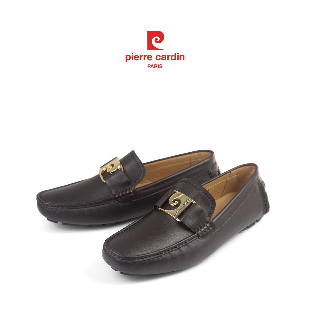 รองเท้าหนังสลิปออนผู้ชาย Pierre Cardin ฝรั่งเศส หนังวัวแท้พรีเมียม พื้นยางกันลื่น รุ่น 526