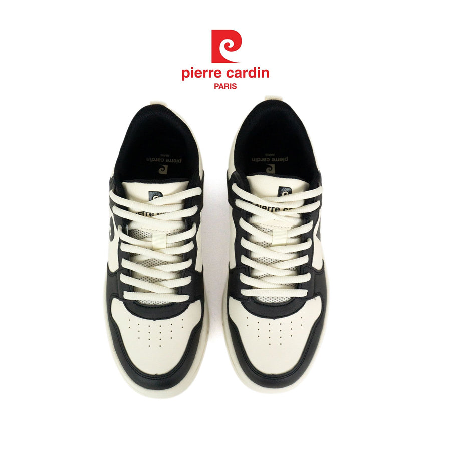 รองเท้าผู้ชายแฟชั่น Pierre Cardin ดีไซน์ทันสมัย ผสมสีดำ-ขาว ระบายอากาศ 912
