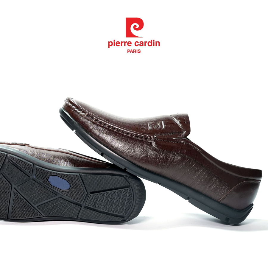 รองเท้าลองเท้าผู้ชาย Pierre Cardin หนังวัวแท้ พื้นยางขึ้นรูป พร้อมพื้นรองเท้าหนังวัวนุ่ม 798