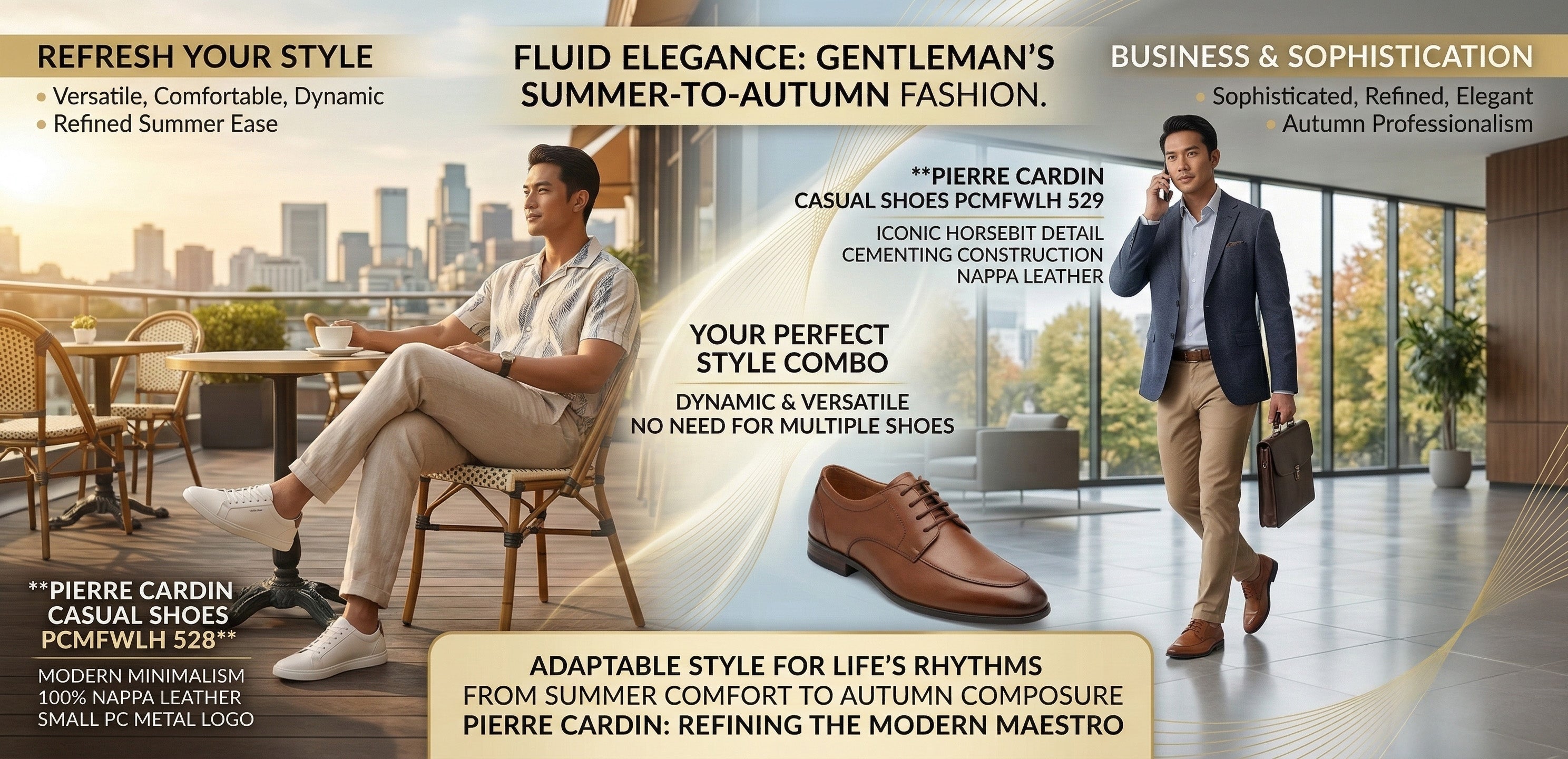 FLUID ELEGANCE - ความสง่างามแห่งแฟชั่นสำหรับสุภาพบุรุษในวันฤดูร้อนที่เต็มไปด้วยพลัง