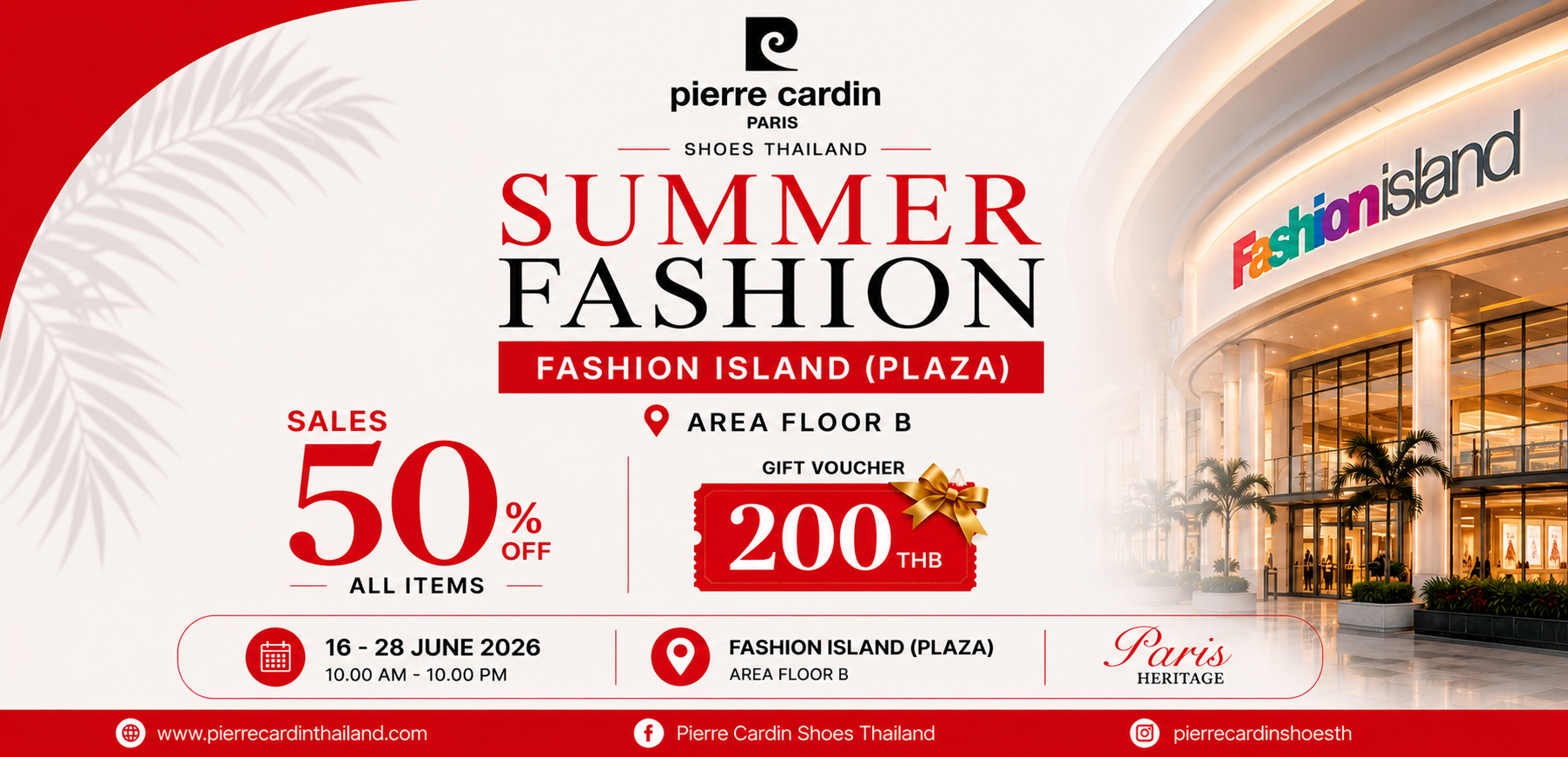 Pierre Cardin Shoes Thailand - Summer Fashion Sale 2026 at Fashion Island Plaza