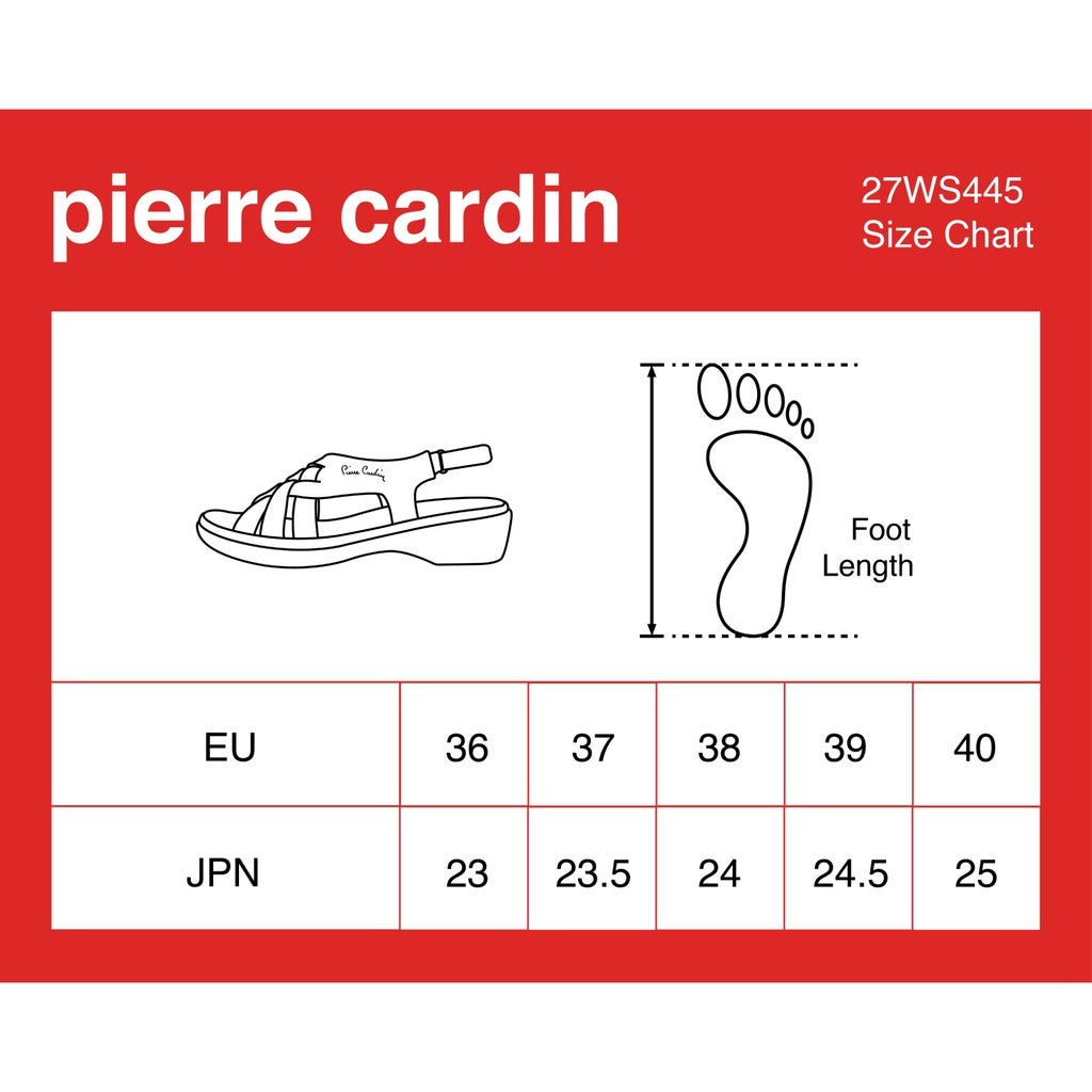 [Size 36-41] Pierre Cardin รองเท้าผู้หญิง รองเท้าแตะเพื่อสุขภาพ นุ่มสบาย ผลิตจากหนังแท้ สีน้ำตาลอ่อน รุ่น 27WS445