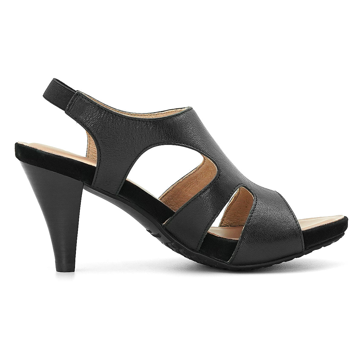 Pierre Cardin รองเท้าผู้หญิง รองเท้าส้นสูง นุ่มสบาย ผลิตจากหนังแท้ สีบรอนซ์ทอง รุ่น 21SS256