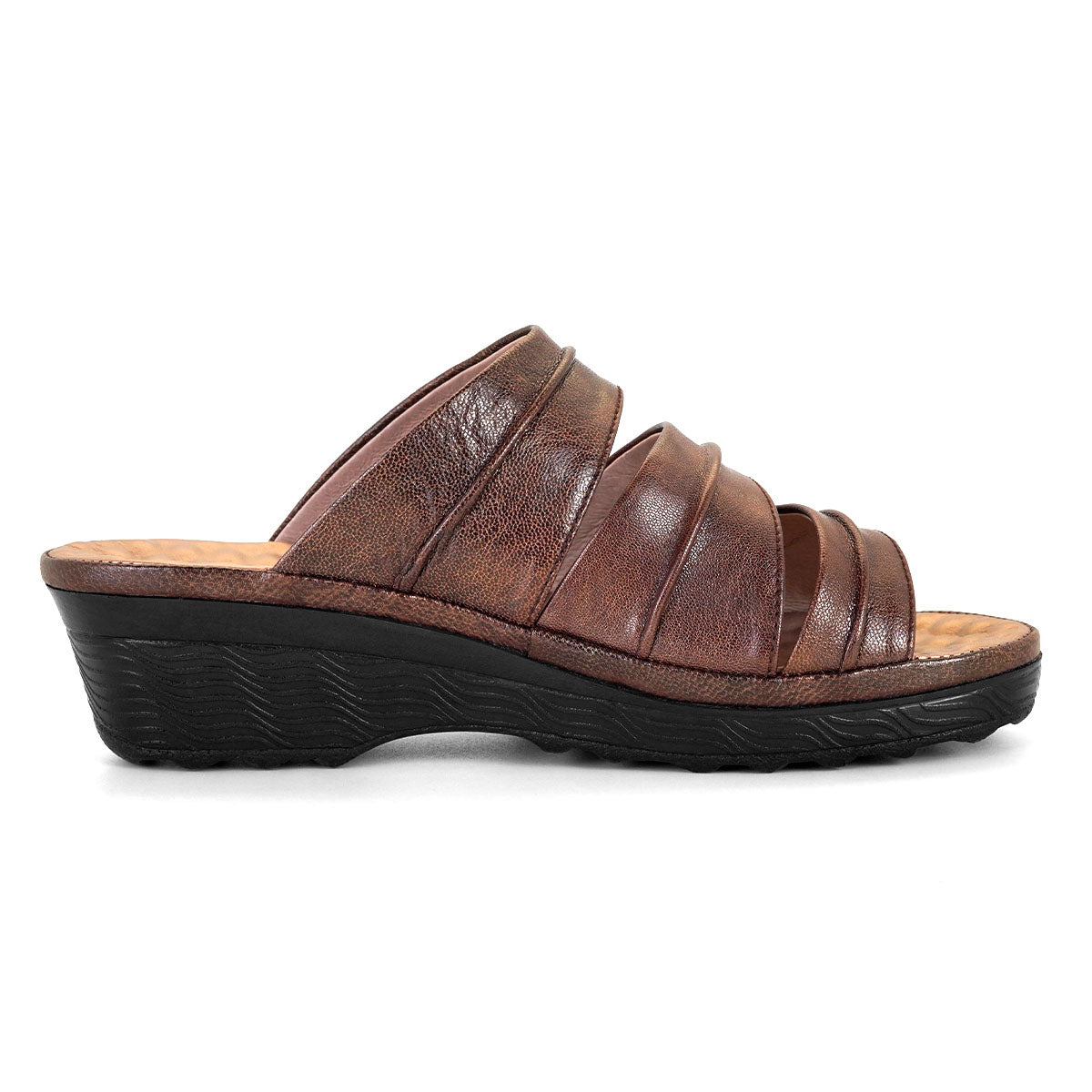 Pierre Cardin အမျိုးသမီးဖိနပ်များ၊ ခြေညှပ်ဖိနပ်များ၊ ပြားချပ်ချပ်ဖိနပ်များ၊ နူးညံ့ပြီး သက်တောင့်သက်သာရှိသော၊ စစ်မှန်သောသားရေ၊ အညိုရောင်၊ မော်ဒယ် 22SS254 