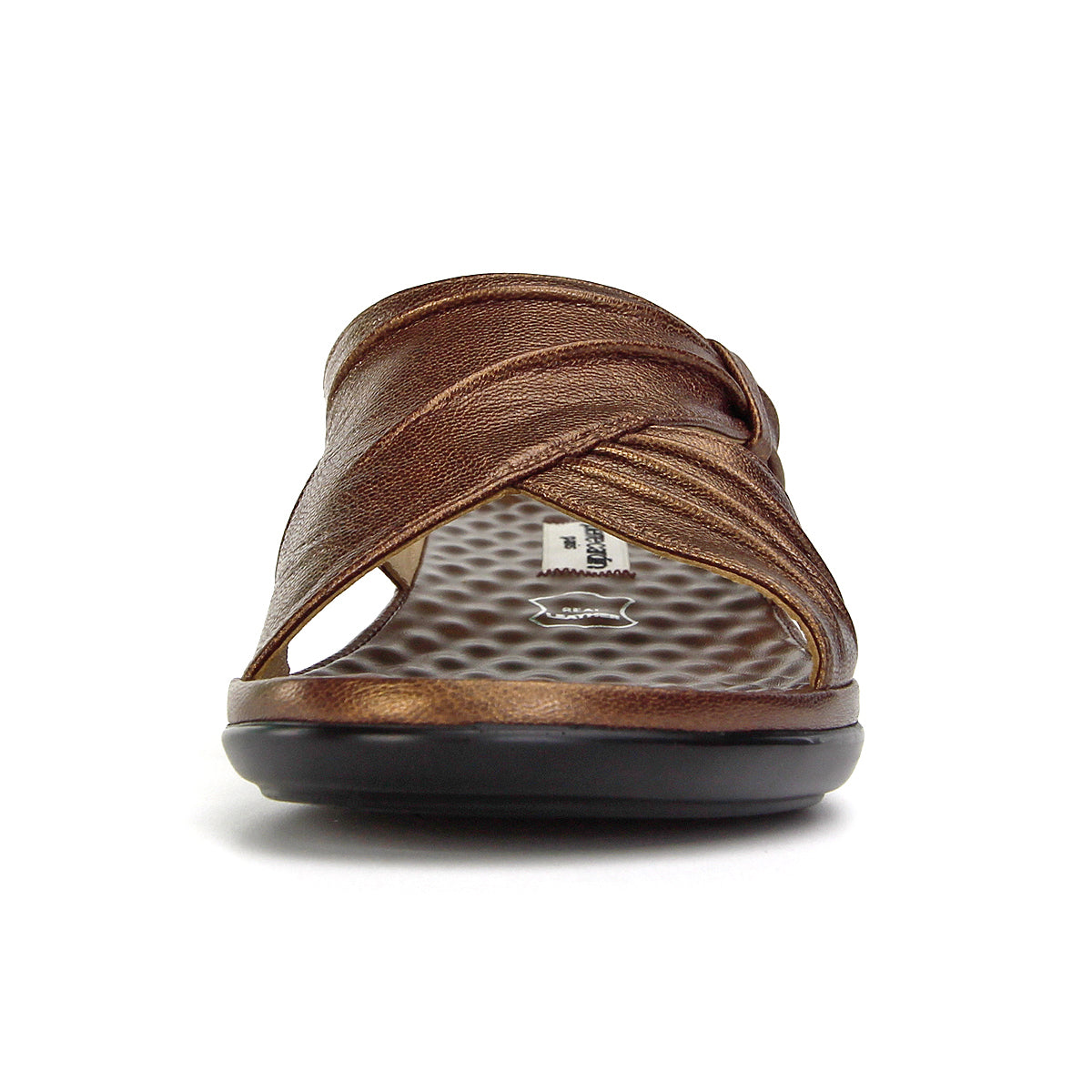 Pierre Cardin รองเท้าแตะผู้หญิง เพื่อสุขภาพ นุ่มสบาย ผลิตจากหนังแท้ สีเทา รุ่น 23SS294