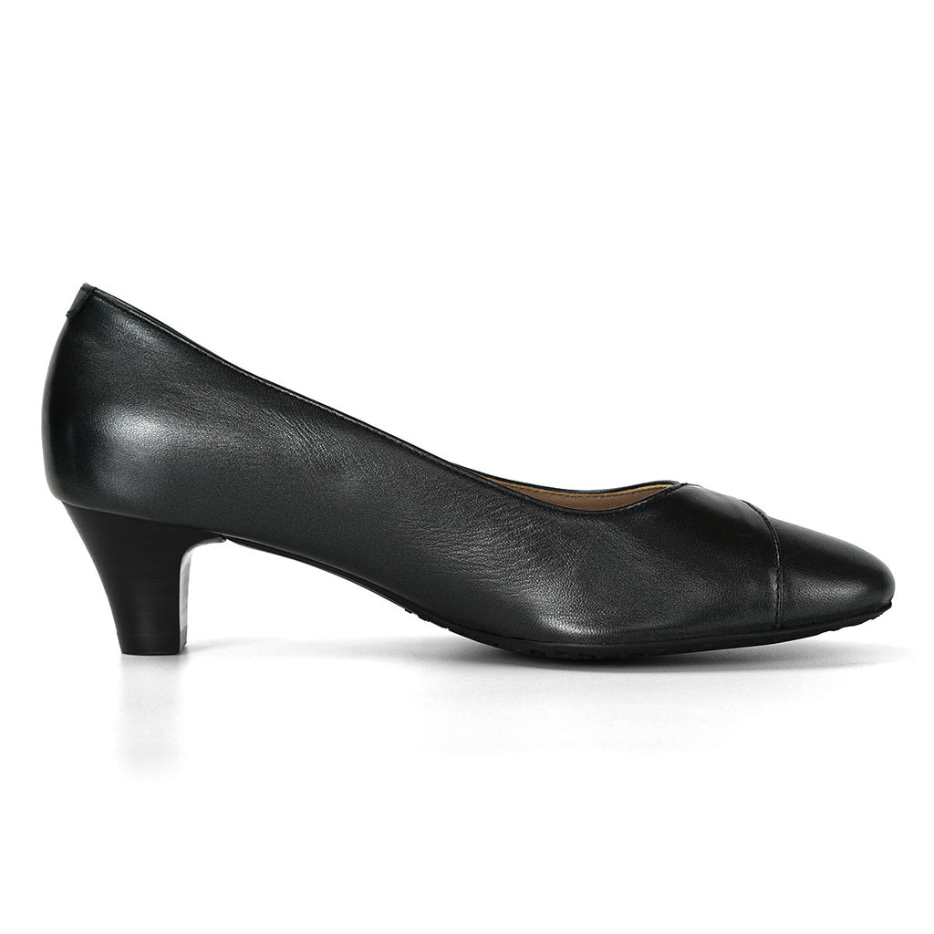 Pierre Cardin Mid-Heel Pumps၊ သက်တောင့်သက်သာရှိပြီး နူးညံ့သော သားရေစစ်စစ်၊ ကြေး-ရွှေရောင်၊ အရွယ်အစား | ဒေါက်မြင့်ဖိနပ် - 23WD327