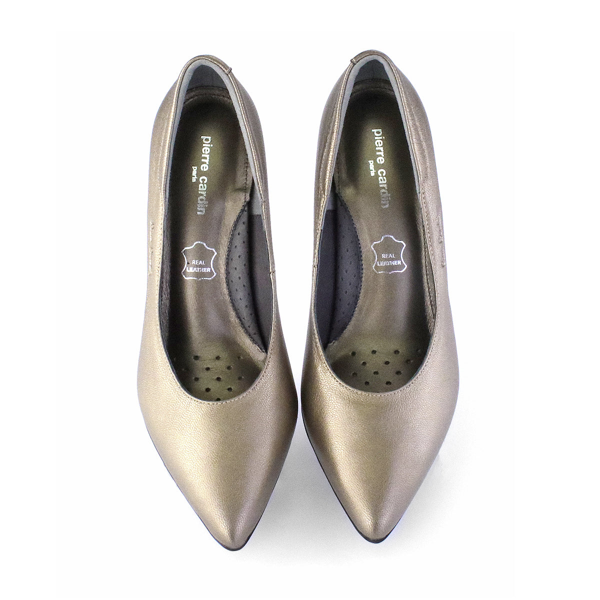 รองเท้าส้นสูงผู้หญิง Pierre Cardin รองเท้าคัทชูหนังแท้ ดีไซน์เรียบหรู เสริมบุคลิก รุ่น 26WD415