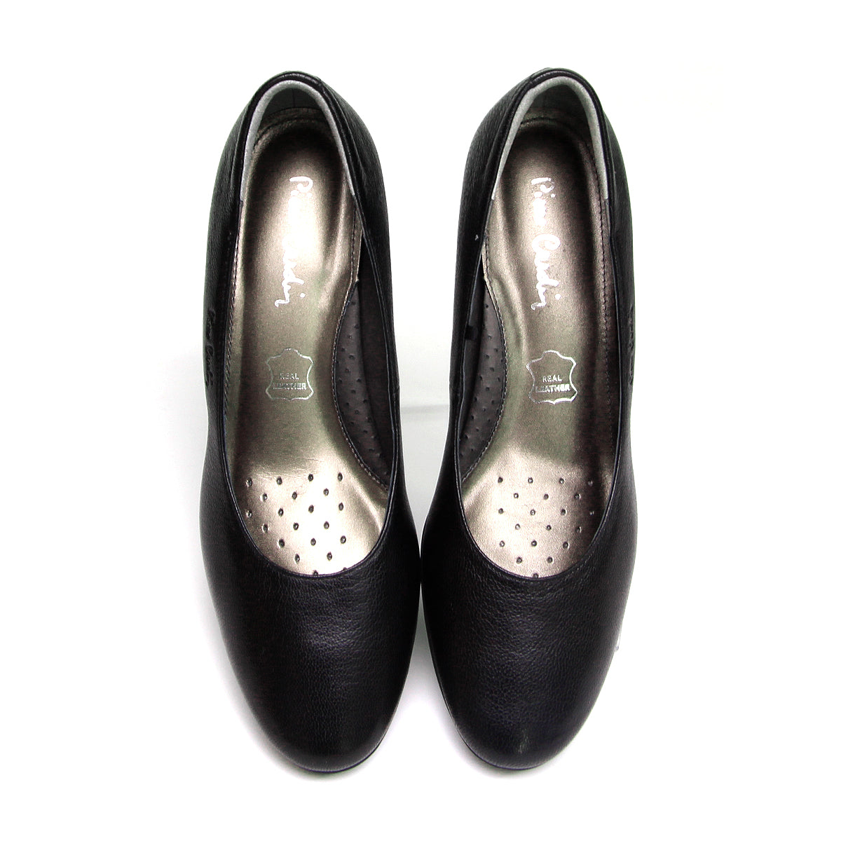 Pierre Cardin รองเท้าผู้หญิง รองเท้าส้นสูง นุ่มสบาย ผลิตจากหนังแท้ สีทอง รุ่น 26WD421