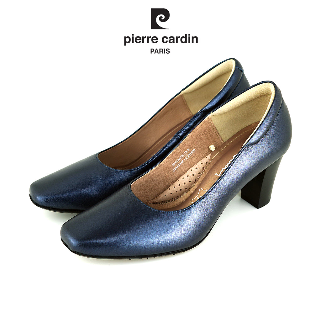 Pierre Cardin အမျိုးသမီးဖိနပ်၊ ဒေါက်မြင့်ဖိနပ်များ၊ ပန့်များ၊ ပျော့ပျောင်းပြီး သက်တောင့်သက်သာရှိသော သားရေစစ်စစ်၊ အနက်ရောင်၊ အရွယ်အစား 36၊ 37၊ 38၊ 39၊ 40၊ မော်ဒယ် 27SD433 
