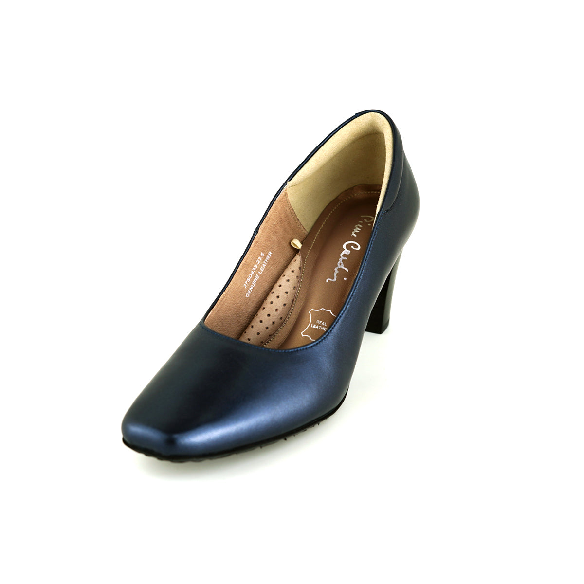 Pierre Cardin รองเท้าผู้หญิง รองเท้าส้นสูง รองเท้าส้นสูงทรง Pump นุ่มสบาย ผลิตจากหนังแท้ สีดำ ไซส์ 36 37 38 39 40 รุ่น 27SD433