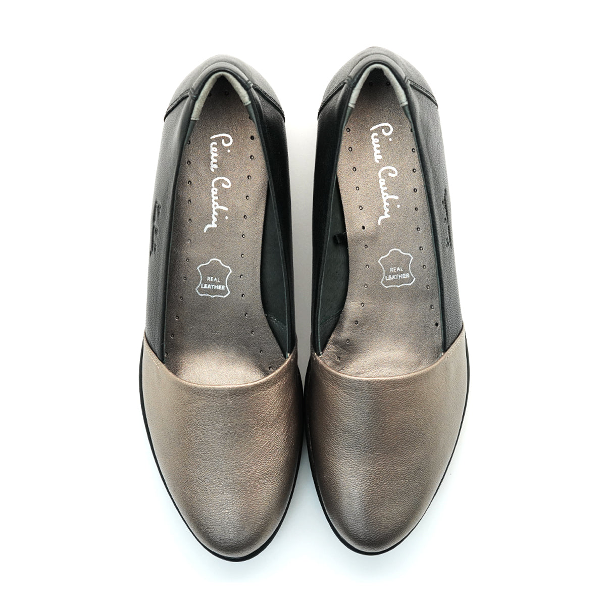 Pierre Cardin รองเท้าผู้คัทชูหญิง ส้นแบน นุ่มสบาย ผลิตจากหนังแท้ สีดำ รุ่น 27WC455