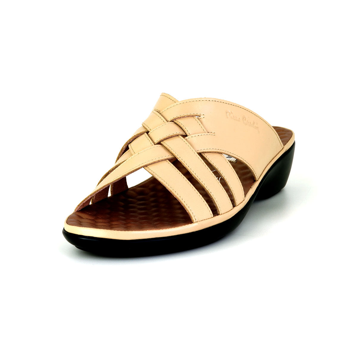 Pierre Cardin รองเท้าผู้หญิง รองเท้าแตะแบบลำลองหญิง รองเท้าส้นแบนแบบรัดส้น นุ่มสบาย ผลิตจากหนังแท้  ไซส์ 28SS158