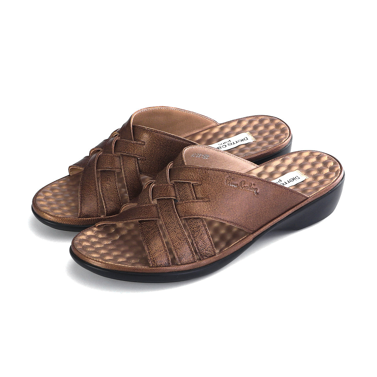 Pierre Cardin အမျိုးသမီးဖိနပ်၊ အမျိုးသမီး ပေါ့ပေါ့ပါးပါး ခြေညှပ်ဖိနပ်၊ ဖနောင့်ပြားဖိနပ်၊ နူးညံ့ပြီး သက်တောင့်သက်သာ၊ စစ်မှန်သော သားရေဖြင့် ပြုလုပ်ထားသည့် အရွယ်အစား 28SS158 