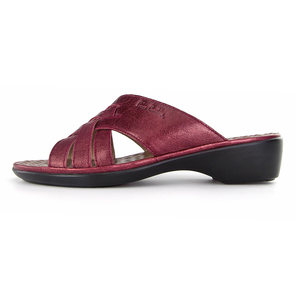 Pierre Cardin รองเท้าผู้หญิง รองเท้าแตะแบบลำลองหญิง รองเท้าส้นแบนแบบรัดส้น นุ่มสบาย ผลิตจากหนังแท้  ไซส์ 28SS158