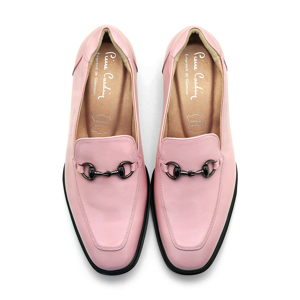 Pierre Cardin รองเท้าคัทชูผู้หญิง ส้นแบน ผลิตจากหนังแท้ สีดำ รุ่น 30TC113