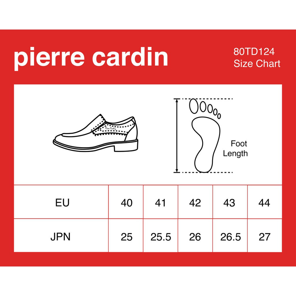 Pierre Cardin รองเท้าผู้ชาย รองเท้าทางการ นุ่มสบาย ผลิตจากหนังเเท้ สีดำ รุ่น 80TD124