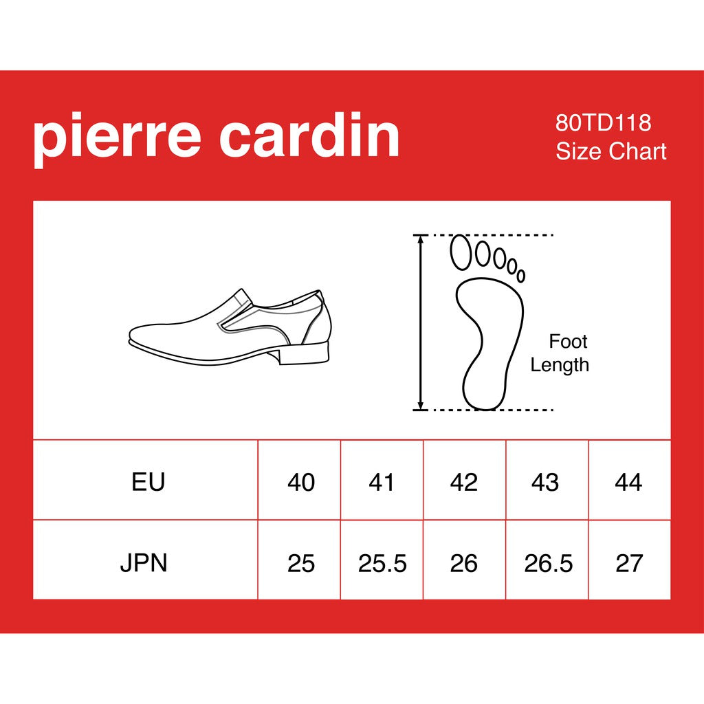 [Size 40-44] Pierre Cardin รองเท้าผู้ชาย รองเท้าโลฟเฟอร์ นุ่มสบาย ผลิตจากหนังแท้ สีดำ รุ่น 80TD118