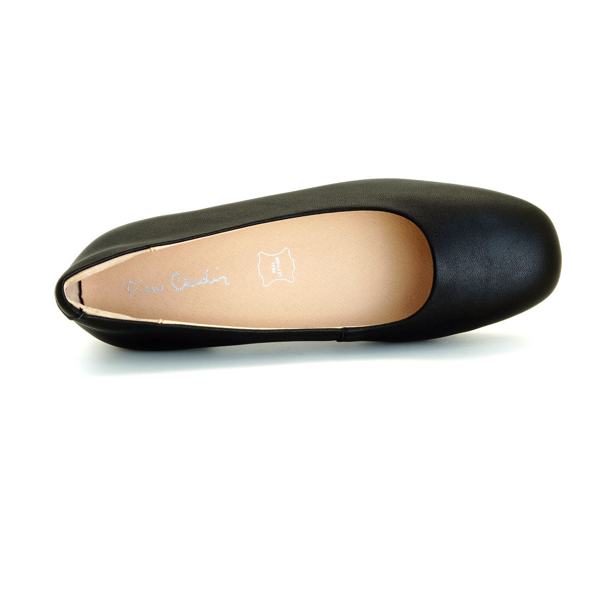 Pierre Cardin รองเท้าคัทชูผู้หญิง นุ่มสบาย ผลิตจากหนังแท้ สีดำ รุ่น 53AD146